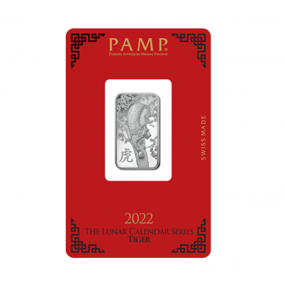 Investičná strieborná tehla 10 g razená Pamp Lunar Tiger ZAGFS00128 2