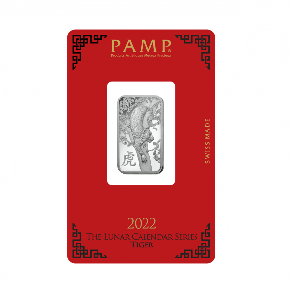 Investičná strieborná tehla 10 g razená Pamp Lunar Tiger ZAGFS00128 (3)