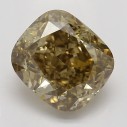 Farebný diamant cushion, fancy dark žltkasto-hnedý, 1,01ct, GIA