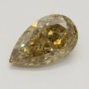 Farebný diamant hruška, fancy dark žltkasto-hnedý, 1,01ct, GIA