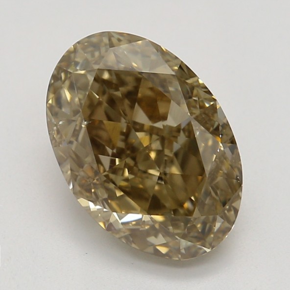 Farebný diamant ovál, fancy dark žltkasto-hnedý, GIA 7872580257 T9