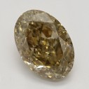 Farebný diamant ovál, fancy dark žltkasto-hnedý, 1,52ct, GIA