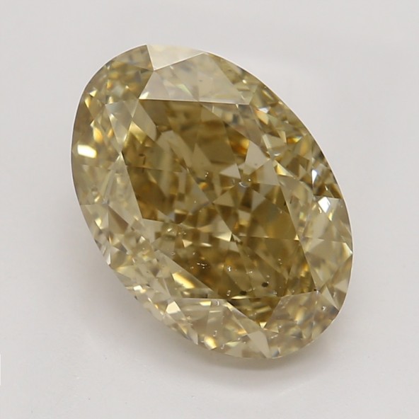 Farebný diamant ovál, fancy žltkasto-hnedý, GIA 1871780350 T5