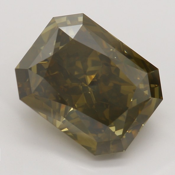 Farebný diamant radiant, fancy dark žltkasto-hnedý, GIA 3871460013 T9
