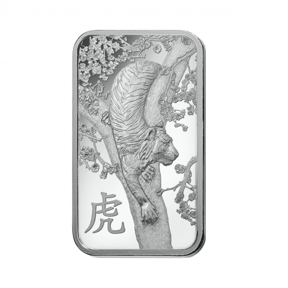 Investičná strieborná tehla 10 g razená Pamp Lunar Tiger ZAGFS00128 (2)