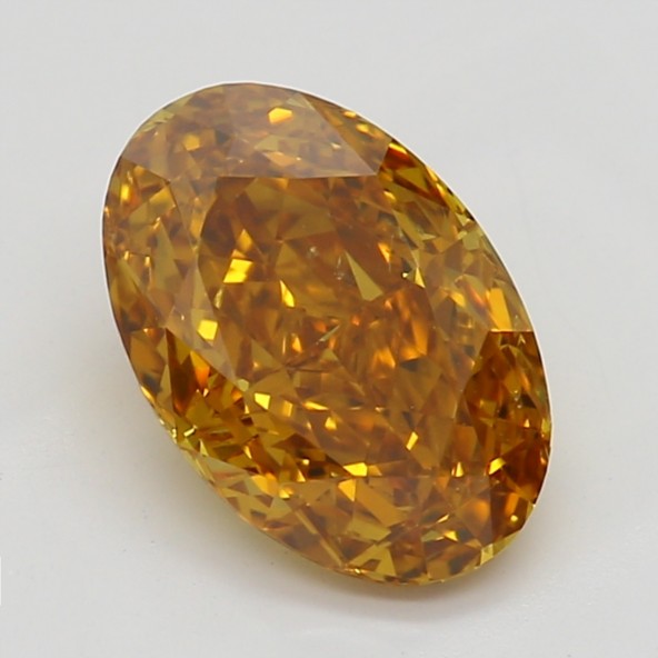 Farebný diamant ovál, fancy deep žltkasto orandžový, GIA 7845260317 O8