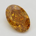 Farebný diamant ovál, fancy deep žltkasto oranžový, 1,02ct, GIA