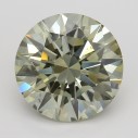 Farebný diamant okrúhly briliant, fancy sivozeleno žltý, 4,08ct, GIA