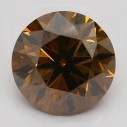 Farebný diamant okrúhly briliant, fancy dark oranžovo hnedý, 2,01ct, GIA