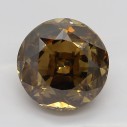 Farebný diamant okrúhly briliant, fancy dark žlto hnedý, 2,04ct, GIA