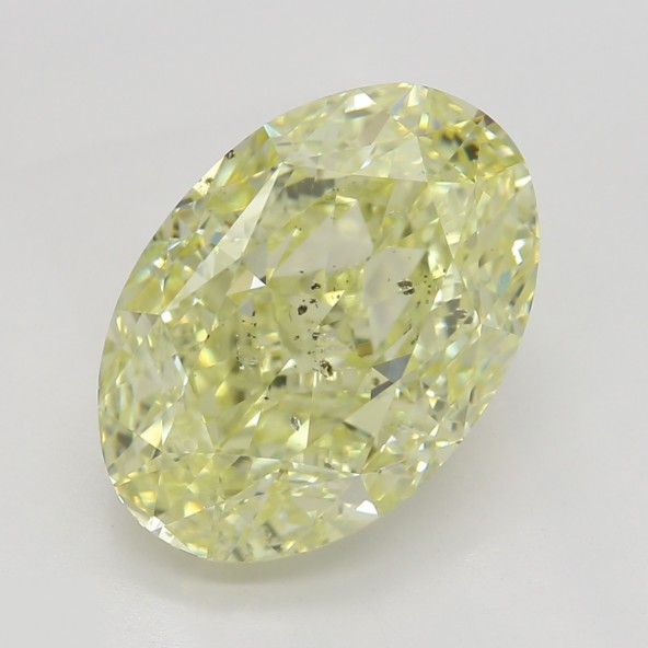 Prírodný farebný diamant s GIA certifikatom oval fancy light žltý 4.05 ct SI2 6829630116_Y4