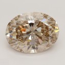 Farebný diamant oval, fancy oranžovo-hnedý, 3,11ct, GIA