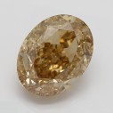 Farebný diamant oval, fancy žltohnedý, 3,52ct, GIA