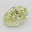 Farebný diamant oval, fancy light žltý, 3,01ct, GIA