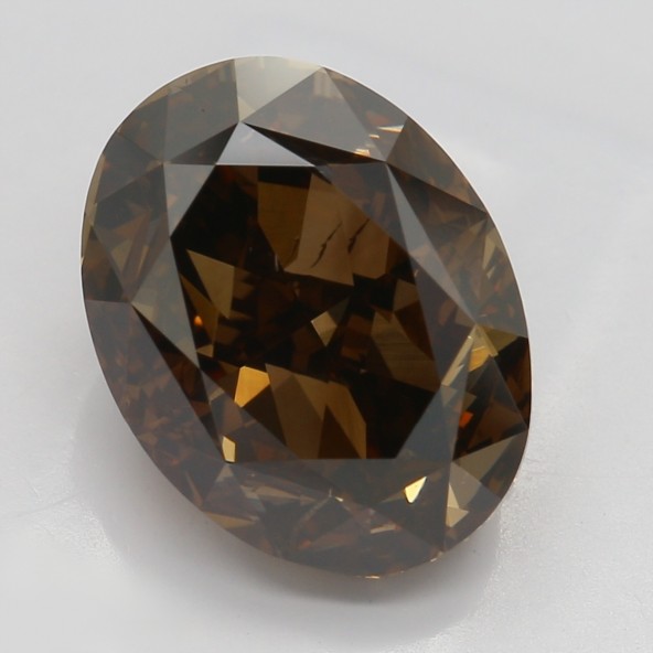 Prírodný farebný diamant s GIA certifikatom oval fancy dark tmavo hnedý 3.63 ct SI2 2828420422_T9