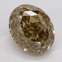 Farebný diamant oval, fancy dark žltkasto hnedý, 3,06ct, GIA