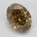Farebný diamant oval, fancy dark žltkasto hnedý, 2,02ct, GIA