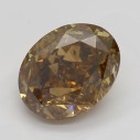 Farebný diamant oval, fancy dark žltkasto hnedý, 2,2ct, GIA