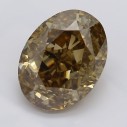Farebný diamant oval, fancy žltohnedý, 1,74ct, GIA