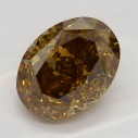 Farebný diamant oval, fancy dark žltkasto hnedý, 1,82ct, GIA