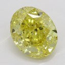 Farebný diamant oval, fancy vivid žltý, 1,5ct, GIA