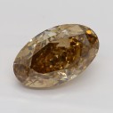 Farebný diamant oval, fancy dark žltkasto hnedý, 1,8ct, GIA