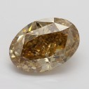 Farebný diamant oval, fancy dark žltkasto hnedý, 1,91ct, GIA