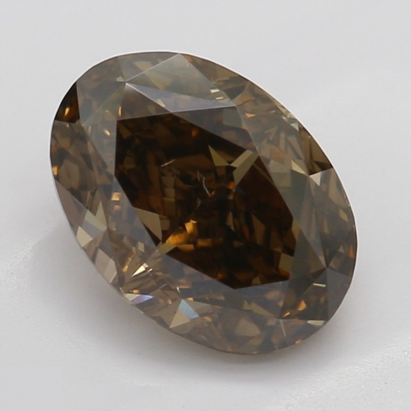 Prírodný farebný diamant s GIA certifikatom oval fancy dark tmavo hnedý 1.30 ct VS2 3828920523_T9
