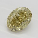 Farebný diamant oval, fancy s nahnedlo žltou farbou, 1,03ct, GIA