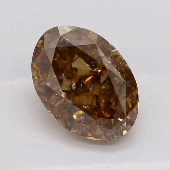 Prírodný farebný diamant s GIA certifikatom oval fancy dark tmavo oranžovo hnedý 1.32 ct SI2 5828440035_T9