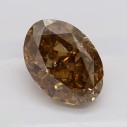 Farebný diamant oval, fancy dark oranžovo hnedý, 1,32ct, GIA