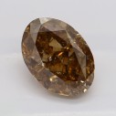 Farebný diamant oval, fancy dark oranžovo hnedý, 1,32ct, GIA
