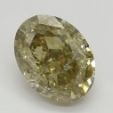 Farebný diamant oval, fancy dark hnedo nazelenalo žltý, 1,3ct, GIA