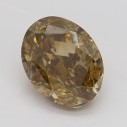 Farebný diamant oval, fancy dark žltkasto hnedý, 1,01ct, GIA