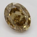 Farebný diamant oval, fancy dark žltkasto hnedý, 1,21ct, GIA