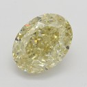 Farebný diamant oval, fancy light žltý, 0,72ct, GIA