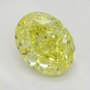 Farebný diamant oval, fancy intense žltý, 0,81ct, GIA