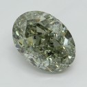 Farebný diamant oval, fancy sivozeleno žltý, 0,86ct, GIA
