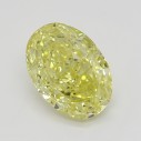 Farebný diamant oval, fancy intense žltý, 0,85ct, GIA