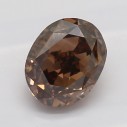 Farebný diamant oval, fancy dark ružovo hnedý, 0,6ct, GIA