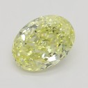 Farebný diamant oval, fancy žltý, 0,51ct, GIA