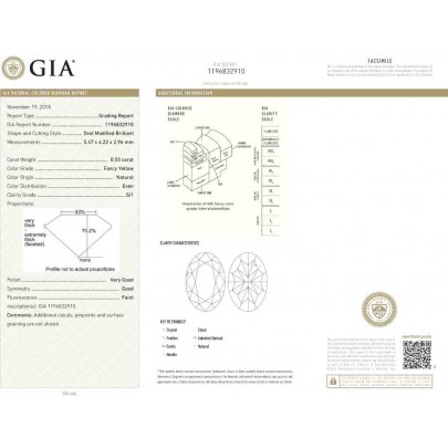 Prírodný farebný diamant s GIA certifikatom oval fancy žltý 0.55 ct SI1 1828920721_Y5 2