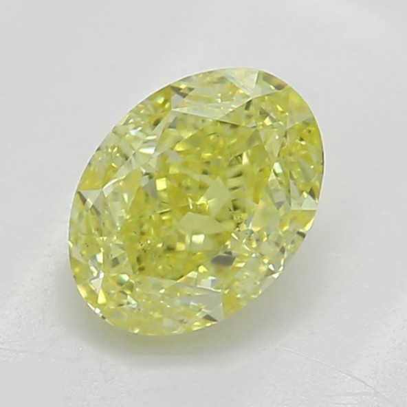 Prírodný farebný diamant s GIA certifikatom oval fancy intense žltý 0.53 ct SI1 4829540174_Y6