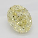 Farebný diamant oval, fancy žltý, 0,53ct, GIA