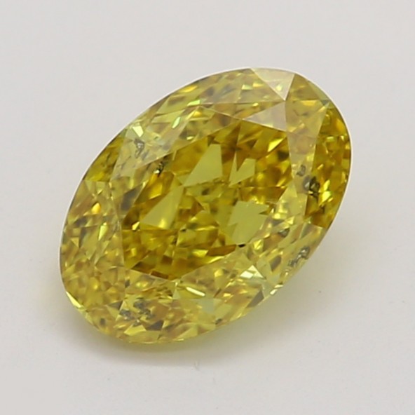 Prírodný farebný diamant s GIA certifikatom oval fancy vivid žltý 0.52 ct SI2 4830660464_Y7