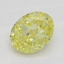 Farebný diamant oval, fancy intense žltý, 0,41ct, GIA