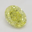 Farebný diamant oval, fancy intense žltý, 0,35ct, GIA