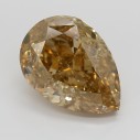 Farebný diamant slza, fancy oranžovo-hnedý, 3,32ct, GIA
