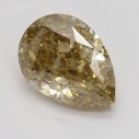 Farebný diamant slza, fancy žltohnedý, 1,03ct, GIA