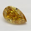Farebný diamant slza, fancy deep oranžovo hnedý, 0,9ct, GIA